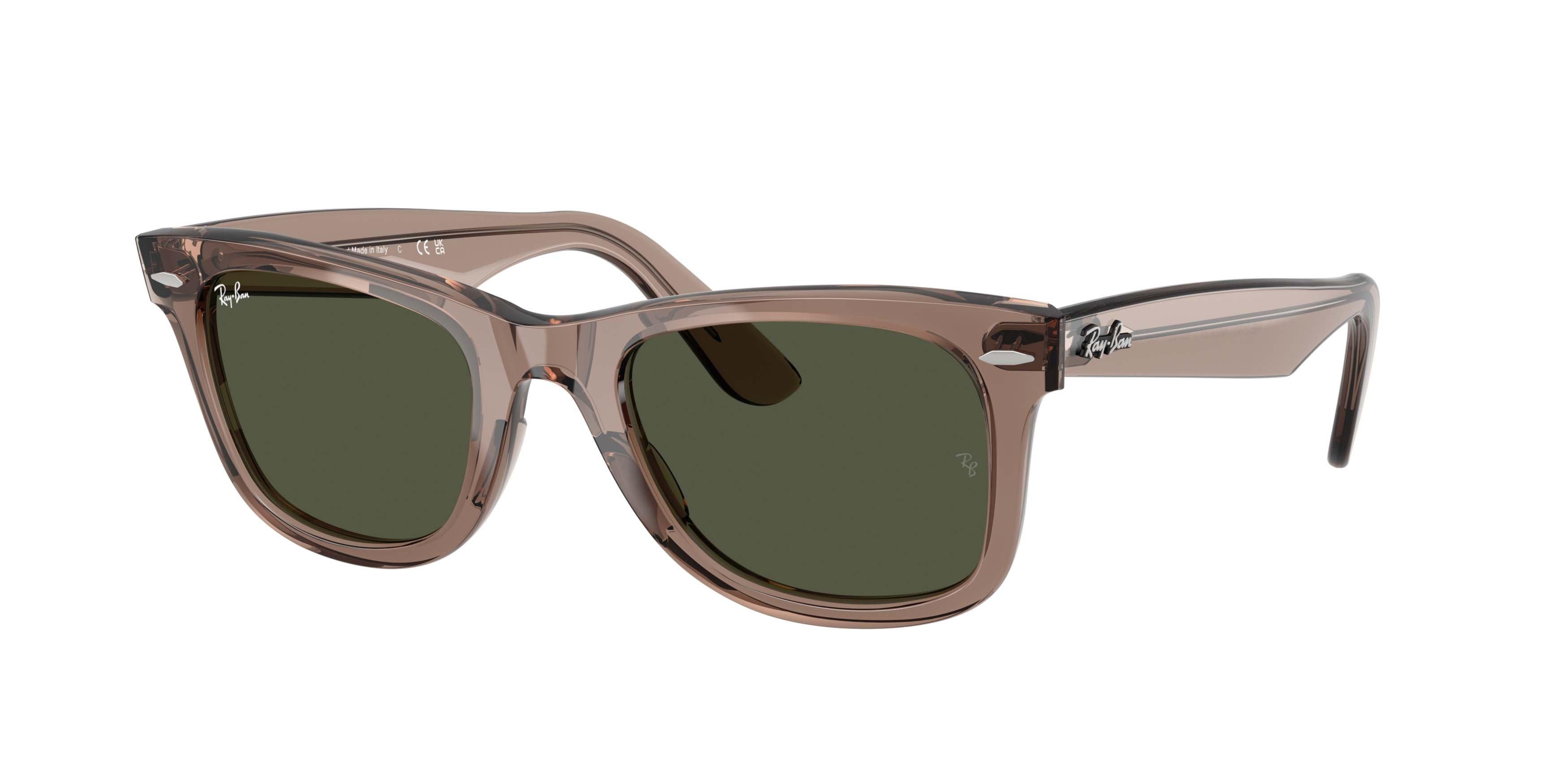 Ray-Ban Original Wayfarer Classic Crystal Green Sunglasses - Transparent Light Green - TAN/GREEN